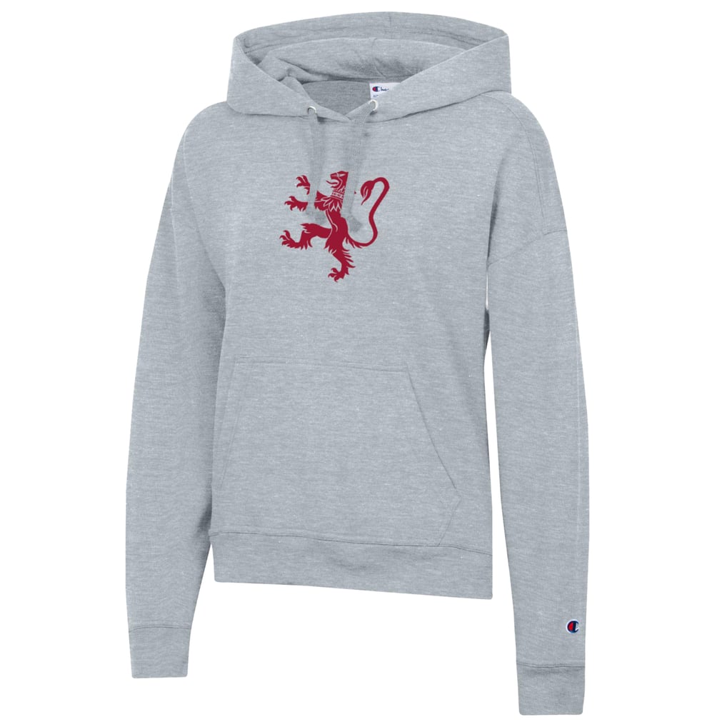  Phillips Exeter Academy Big Red Champion Women's Powerblend Fleece Pullover Hoodie - Gray